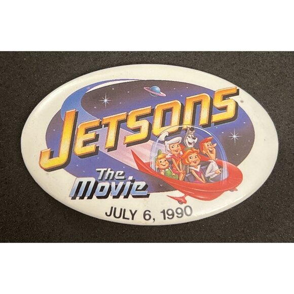Jetsons The Movie July 6, 1990 Promotion Button Pin Universal Studios PB42N - Picture 1 of 4